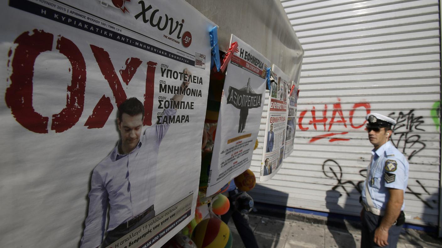 "OXI" (no). Ad Atene è partita la campagna per il no il 5 luglio