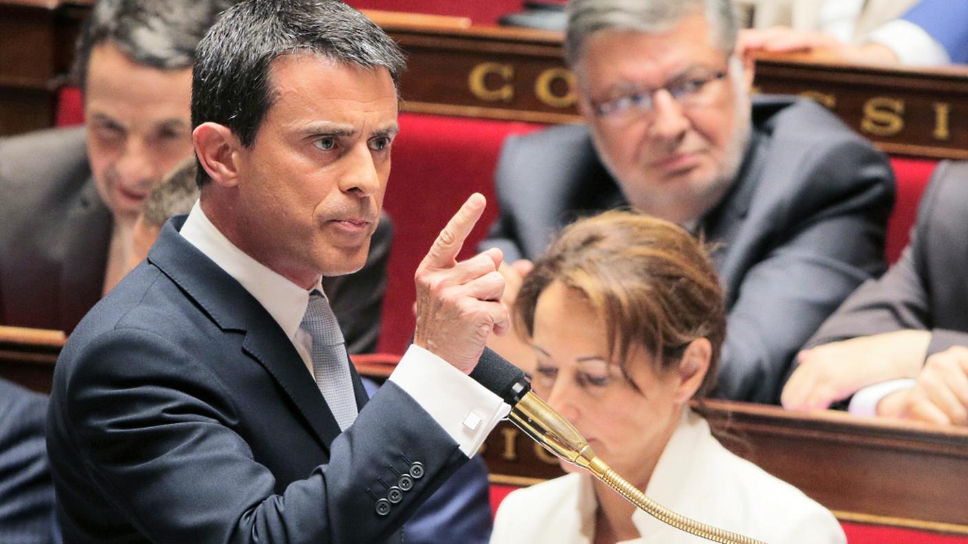Manuel Valls prima del voto