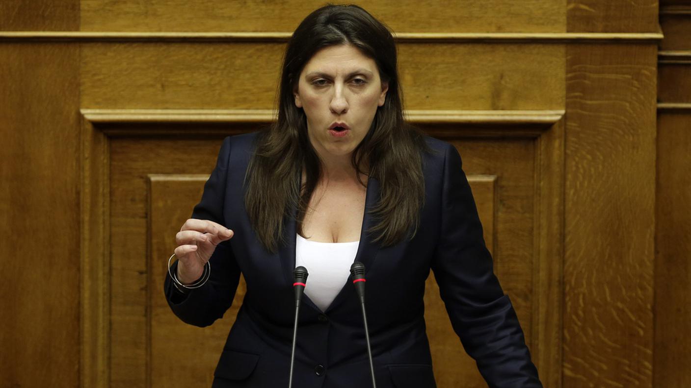 La presidente del Parlamento durante il suo intervento