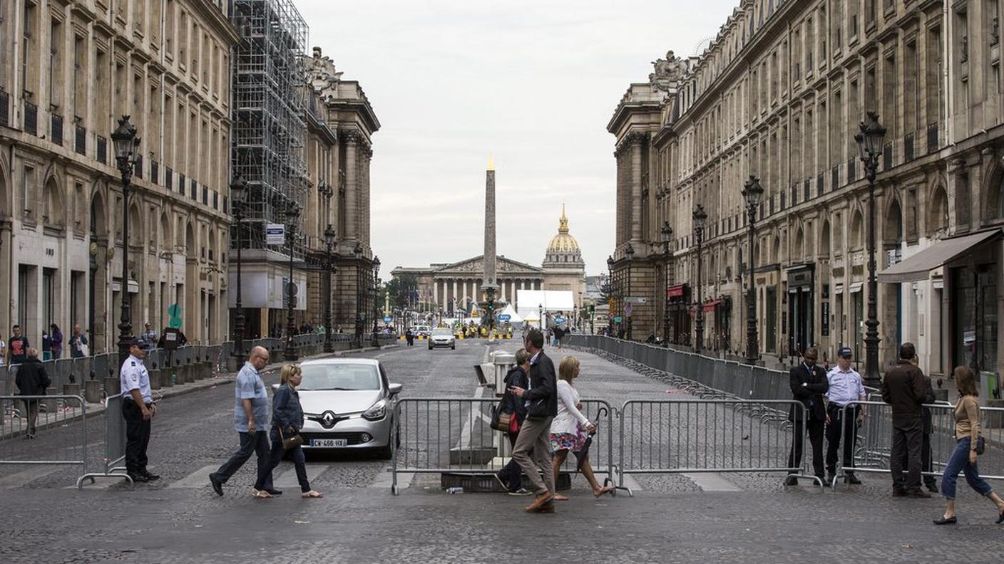 Transenne nei pressi di Place de la Concorde