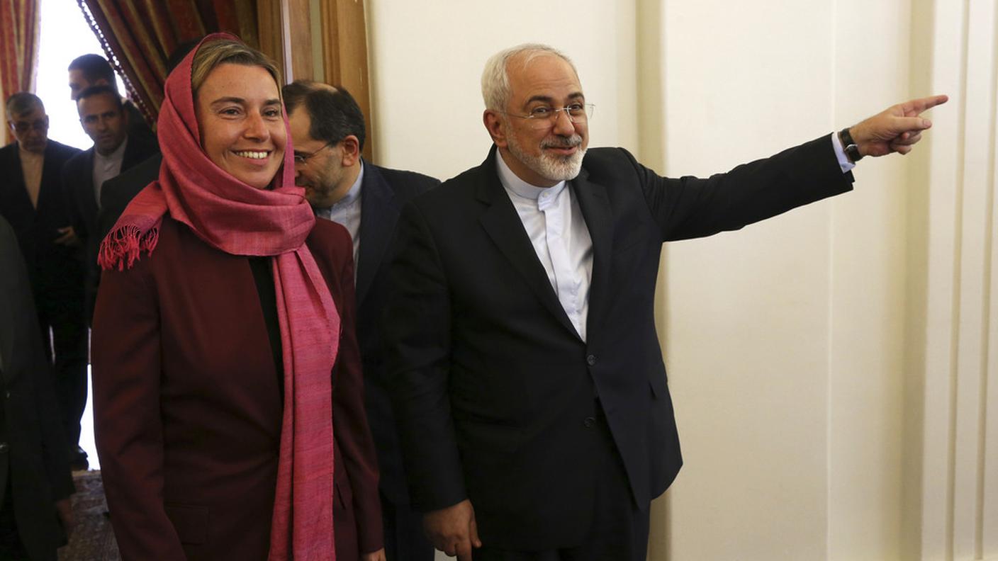 Insieme al ministro degli Esteri Mohamad Javad Zarif