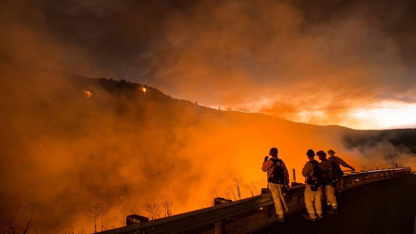 Sulla linea del fuoco vicino a Clearlake 