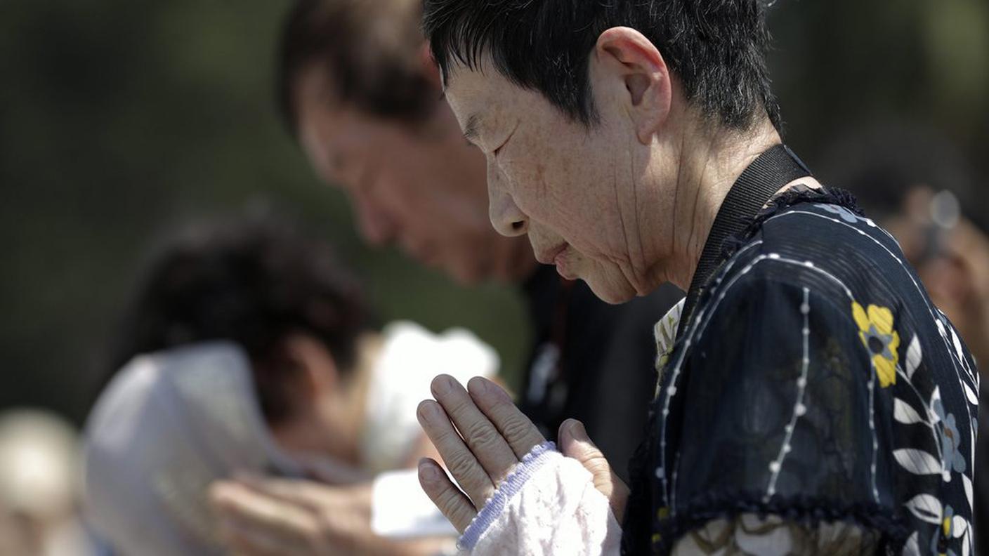 La cerimonia di commemorazione a Hiroshima