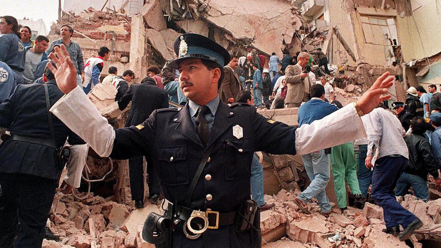 Una fotografia scattata subito dopo l'attentato