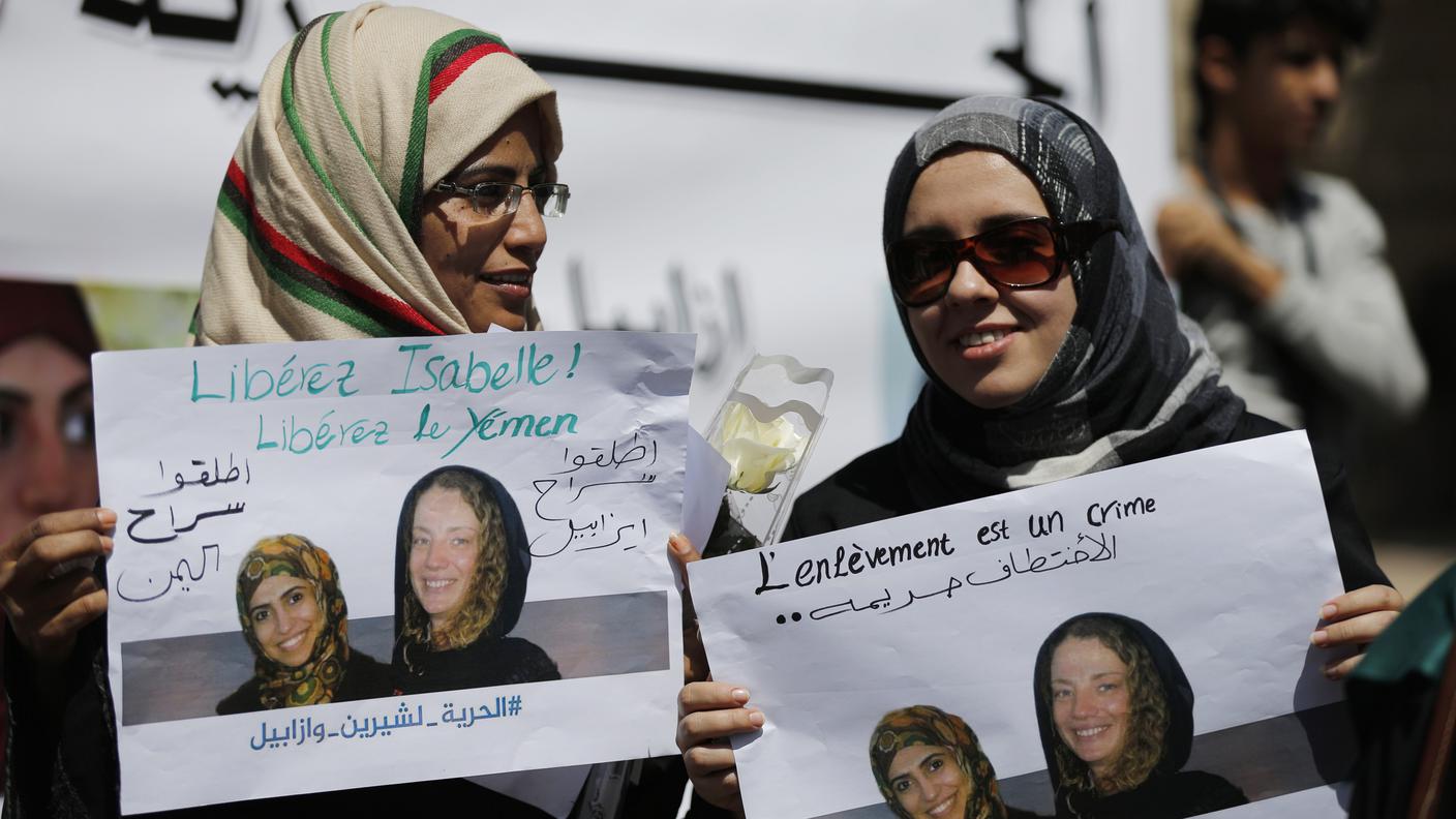 A Sanaa per chiedere la sua liberazione