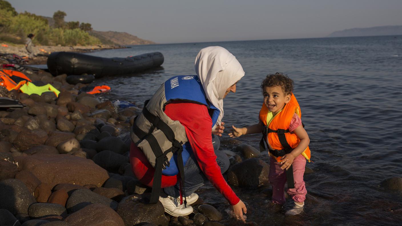 In salvo sull'isola di Lesbos