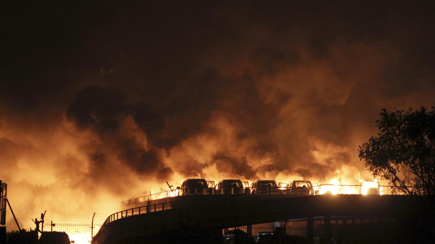 Fiamme dopo la deflagrazione