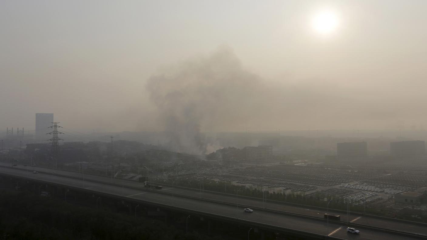 L'area del disastro in una immagine di sabato 15 agosto