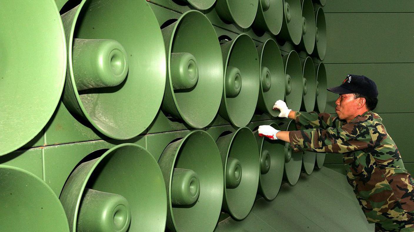 La Corea del Sud ha di recente ripreso la propaganda tramite altoparlanti nelle zone di frontiera