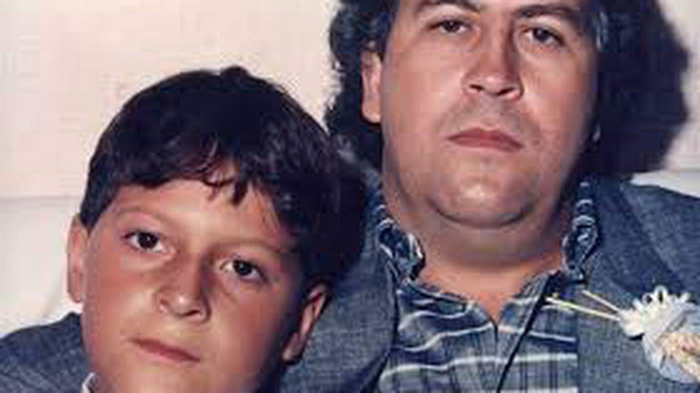 Pablo Escobar e suo figlio Juan Pablo
