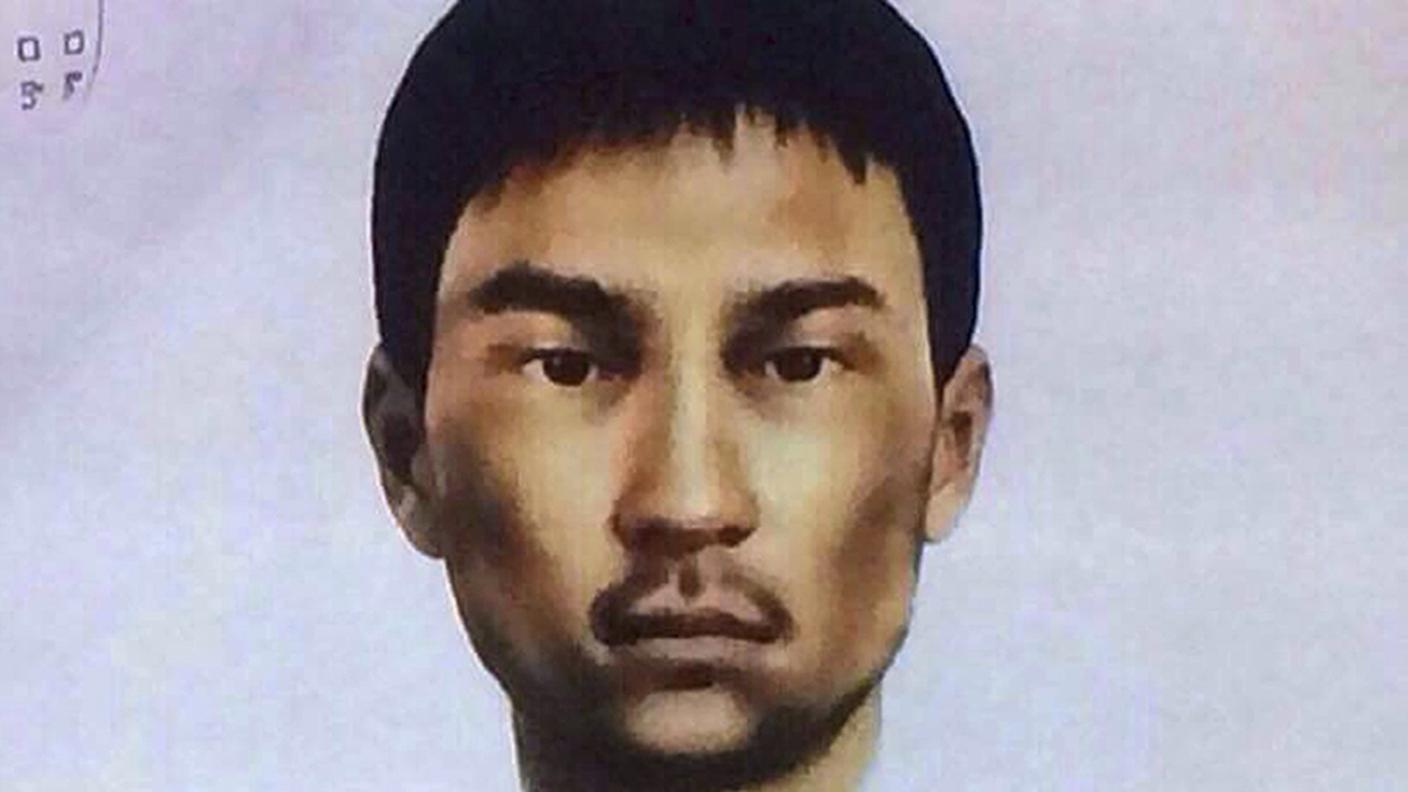 L'identikit dell'uomo di nazionalità ignota ricercato dalla polizia thailandese