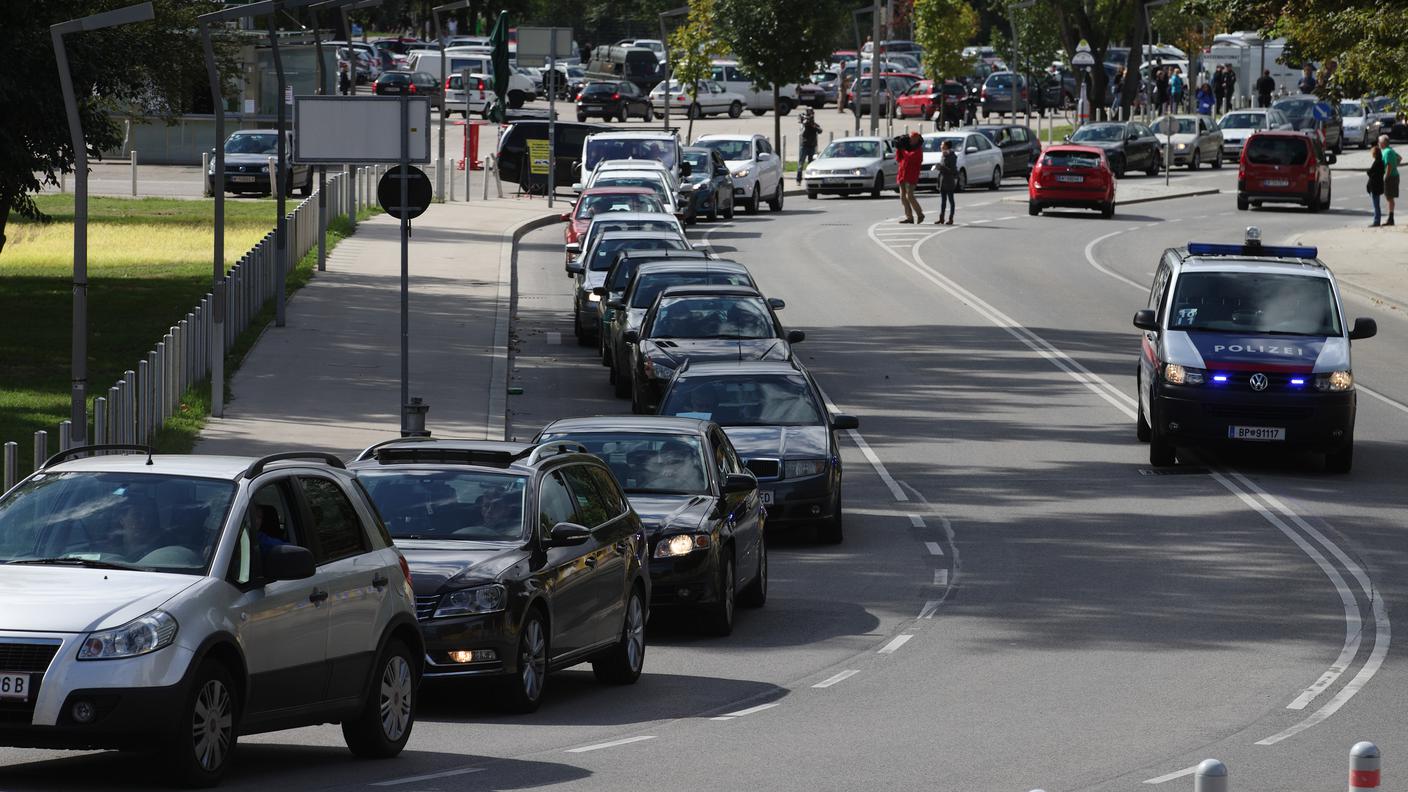 Il convoglio in partenza da Vienna