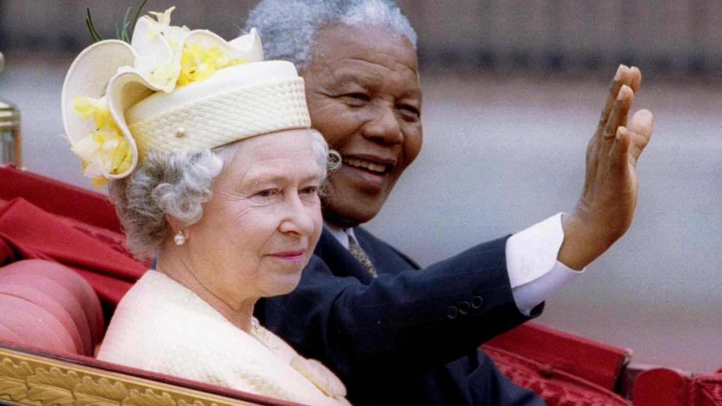 Con Nelson Mandela nel 1996