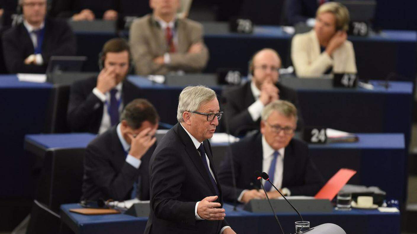 Juncker davanti all'Europarlamento a Bruxelles