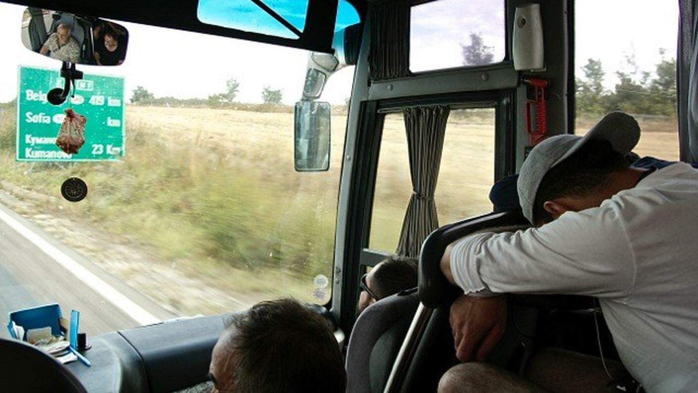 In bus da Gevgelija verso la frontiera serba