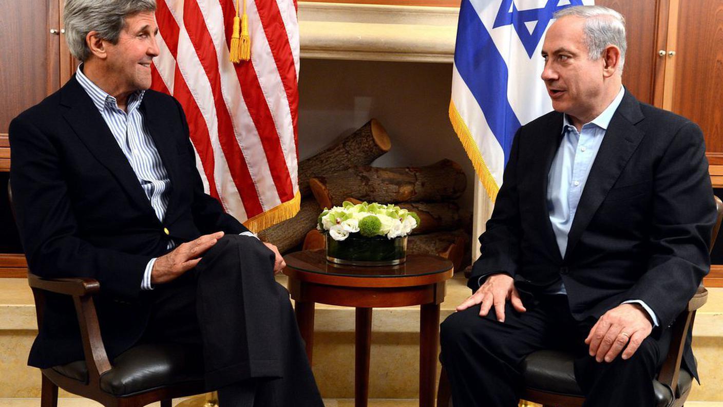 Neranyahu Kerry gerusalemme incontro 27.06.2013 ky.JPG