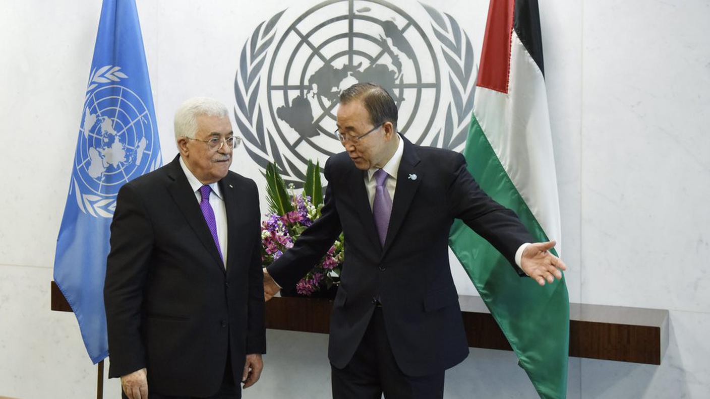 Abbas col segretario generale Ban Ki-moon