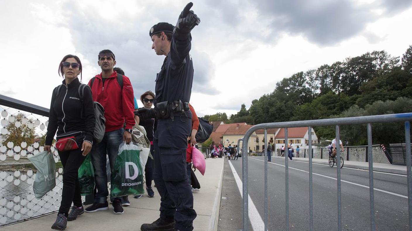 L'arrivo dei migranti in Austria provenienti dalla Slovenia