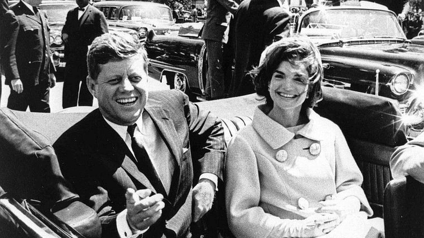 Il presidente John F. Kennedy con la first lady Jacqueline
