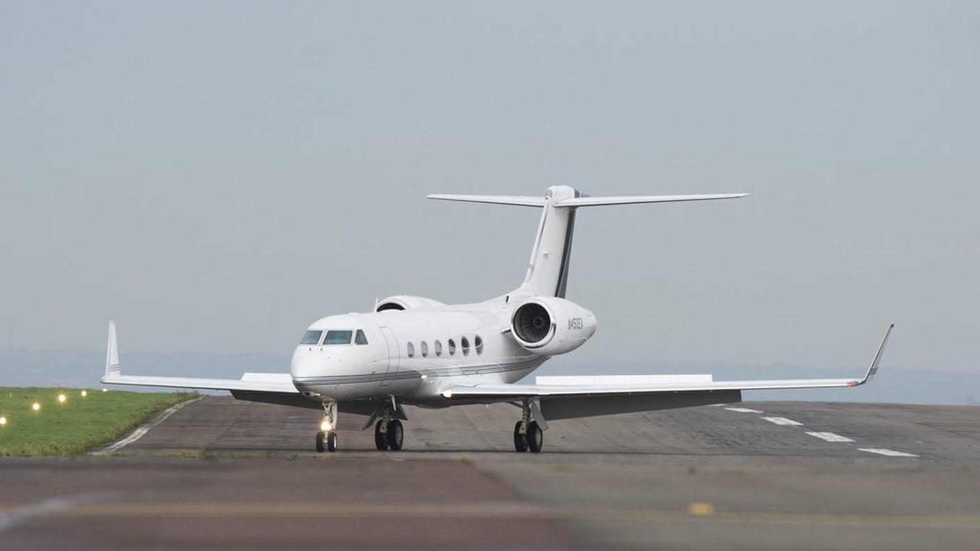 L'aereo con cui è tornato a casa
