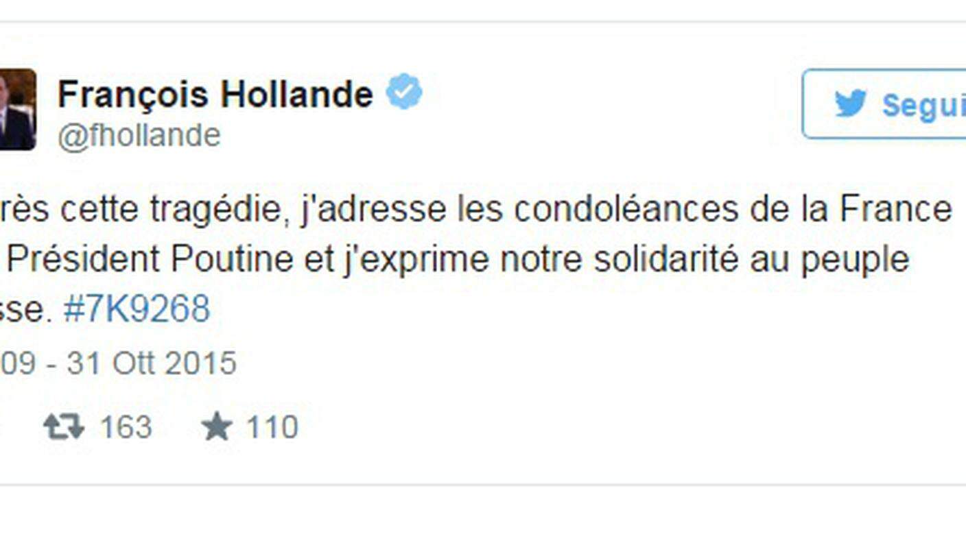 Le condoglianze di Hollande