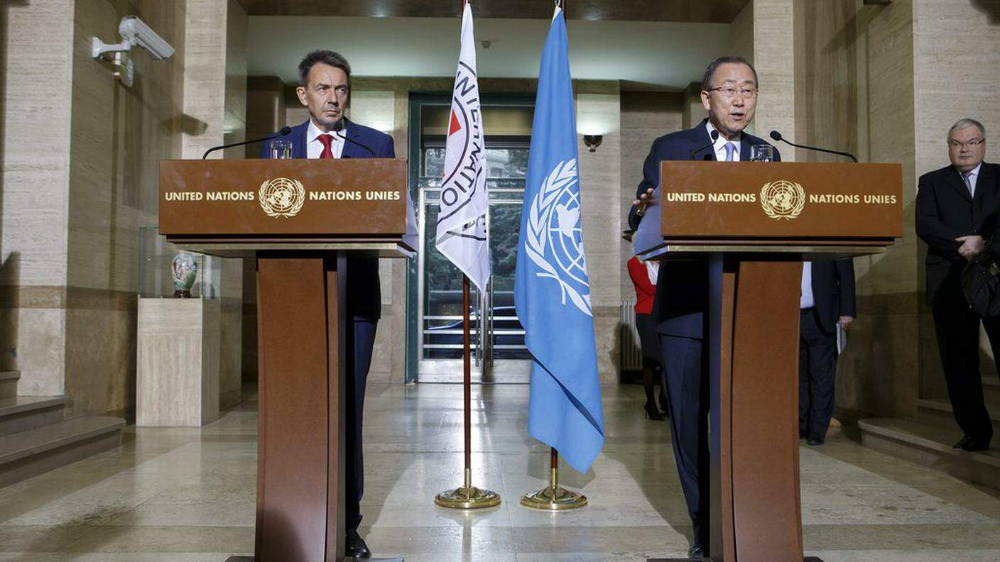 Peter Maurer e Ban Ki-moon a Ginevra