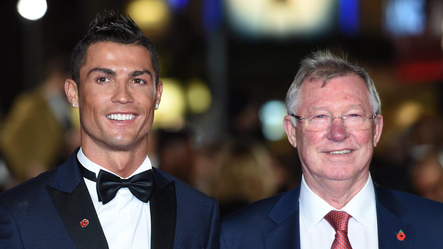 Con Alex Ferguson, suo ex allenatore al Manchester United