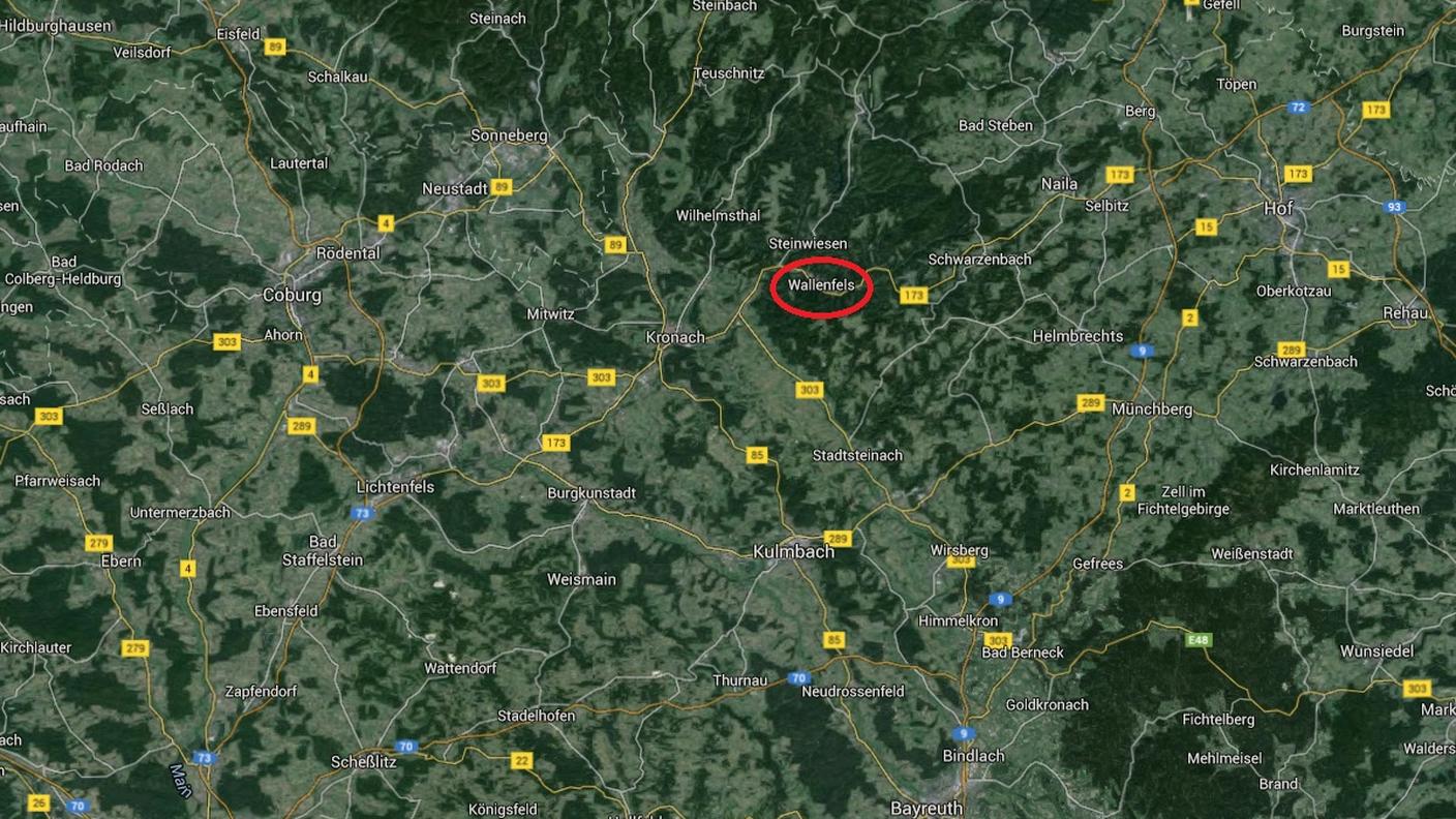 Wallenfels, a nord di Bayreuth