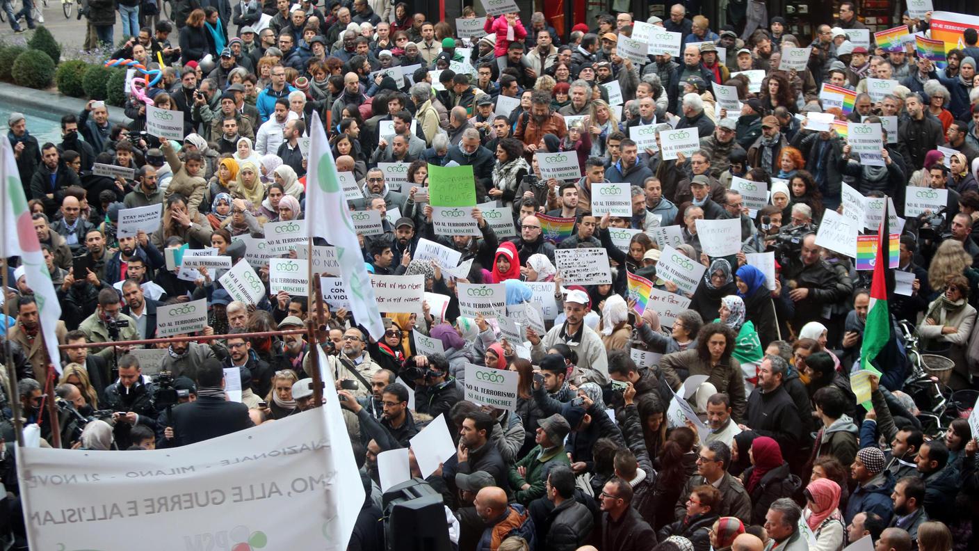 La manifestazione a Milano