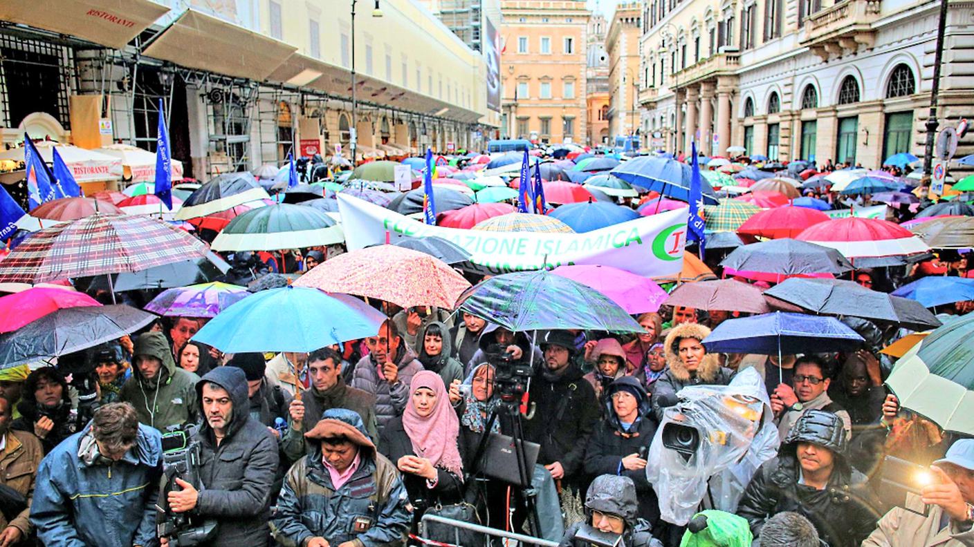 La manifestazione a Roma