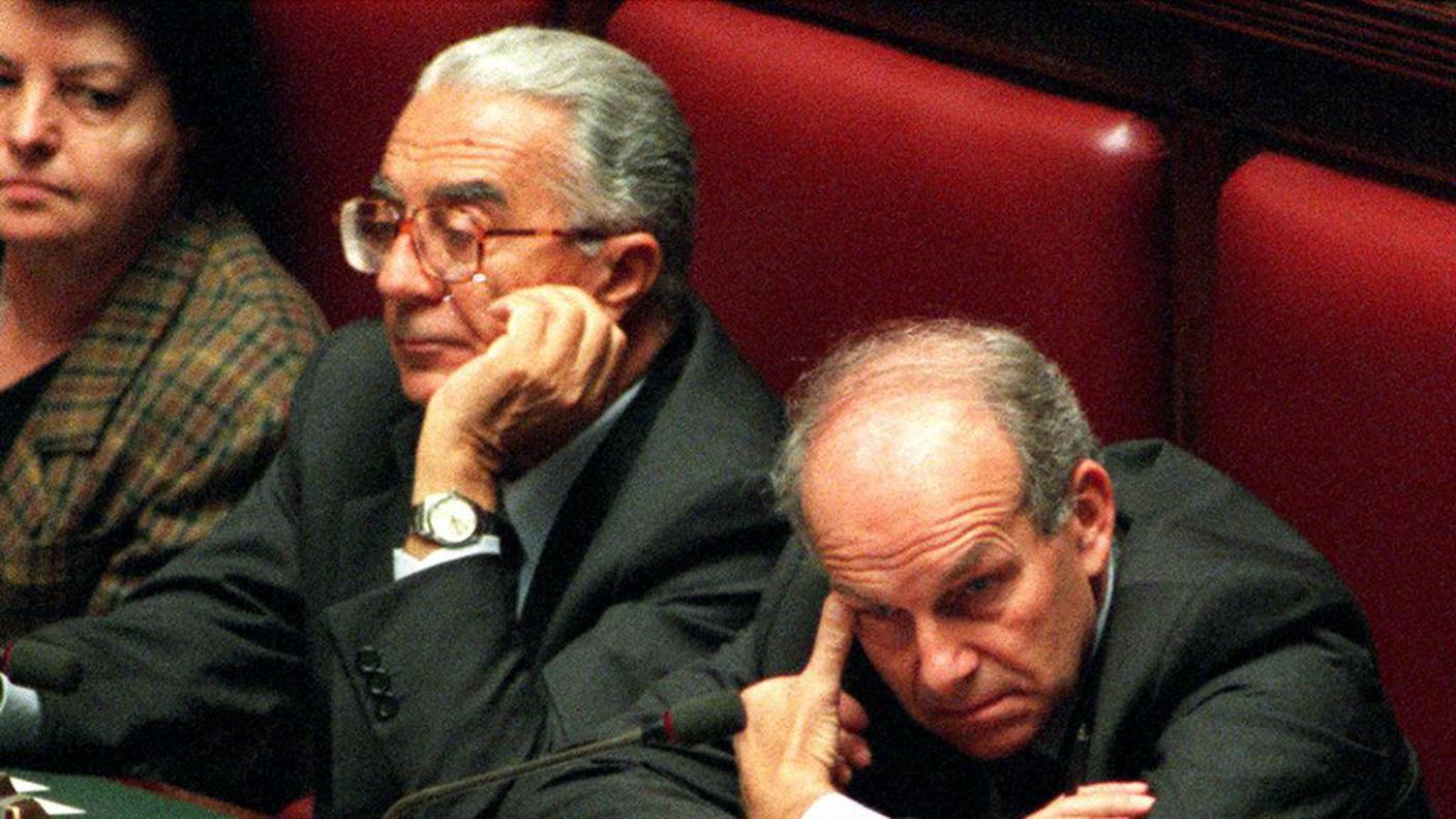 Cossutta (s) con Fausto Bertinotti (d) ai tempi di Rifondazione comunista
