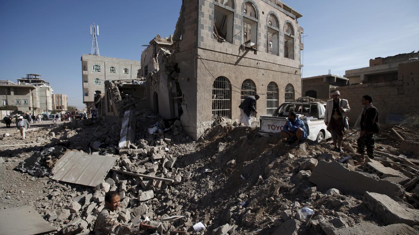 Distruzione a Sanaa
