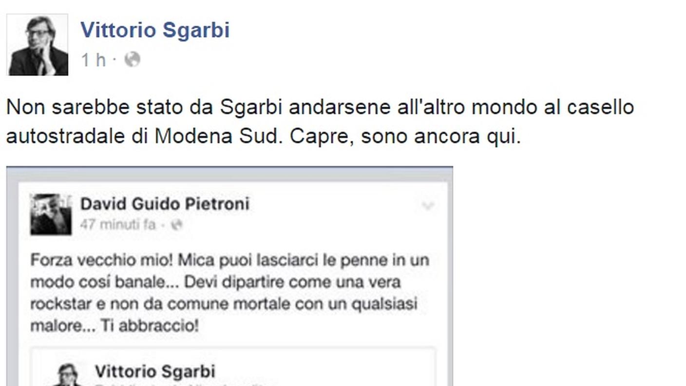 Il post su Facebook