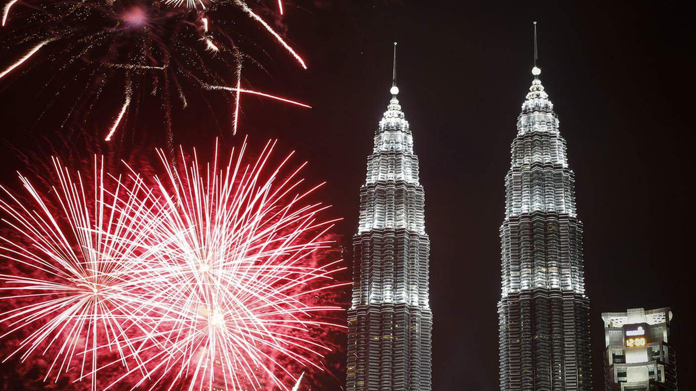 Fuochi d'artificio a Kuala Lumpur