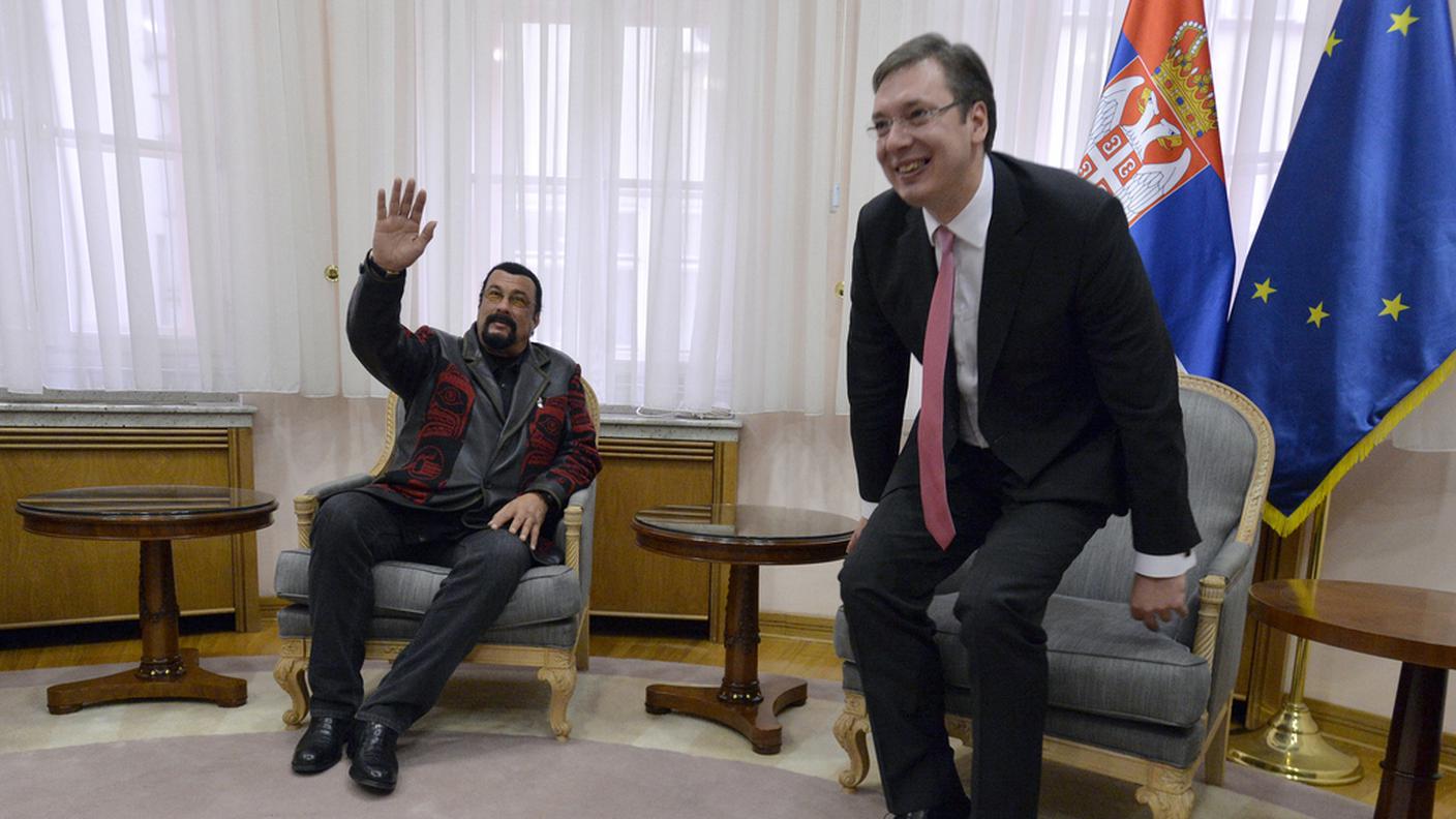 L'attore era stato ricevuto dal premier Vucic, lo scorso dicembre