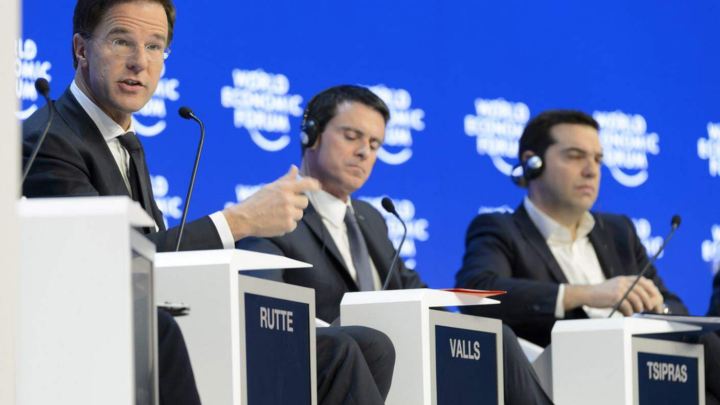 Rutte, Valls e Tsipras