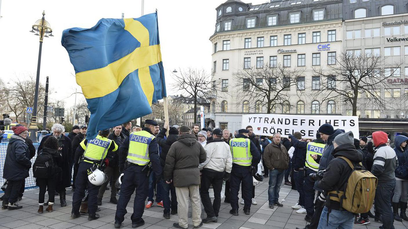 I fatti sono stati al centro di una contromanifestazione tenutasi sabato nella capitale svedese