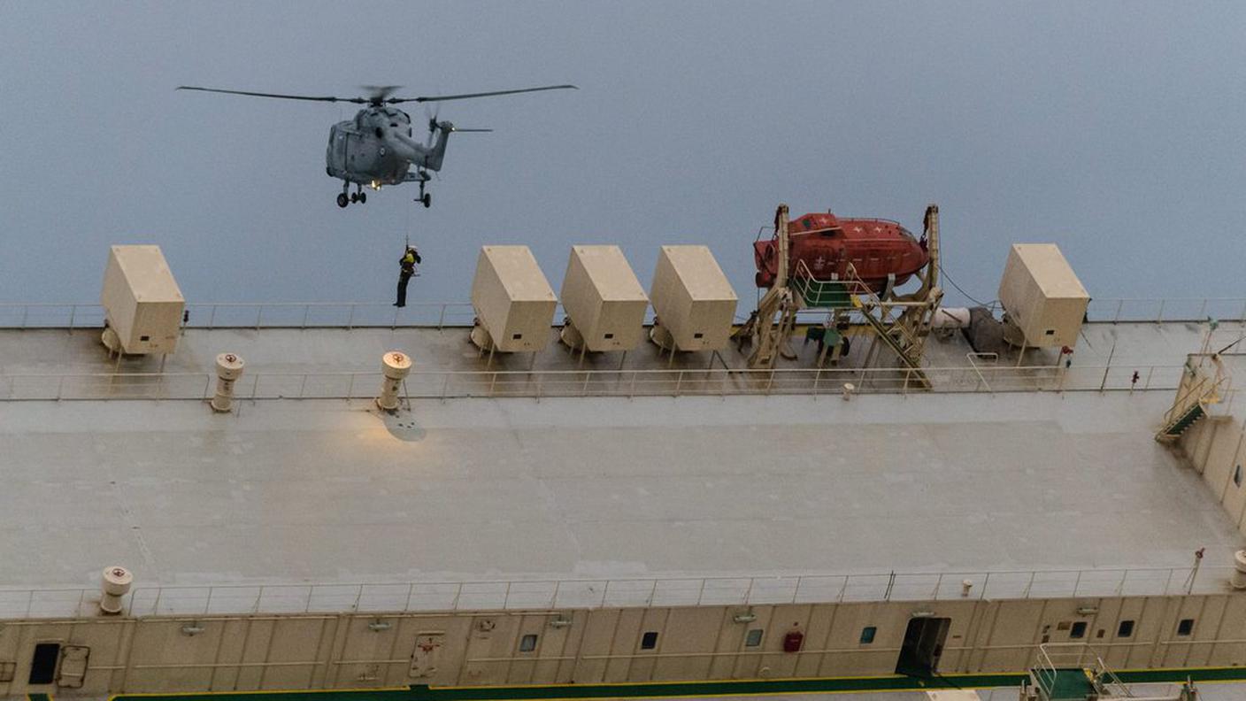 Il cargo era alla deriva da una settimana