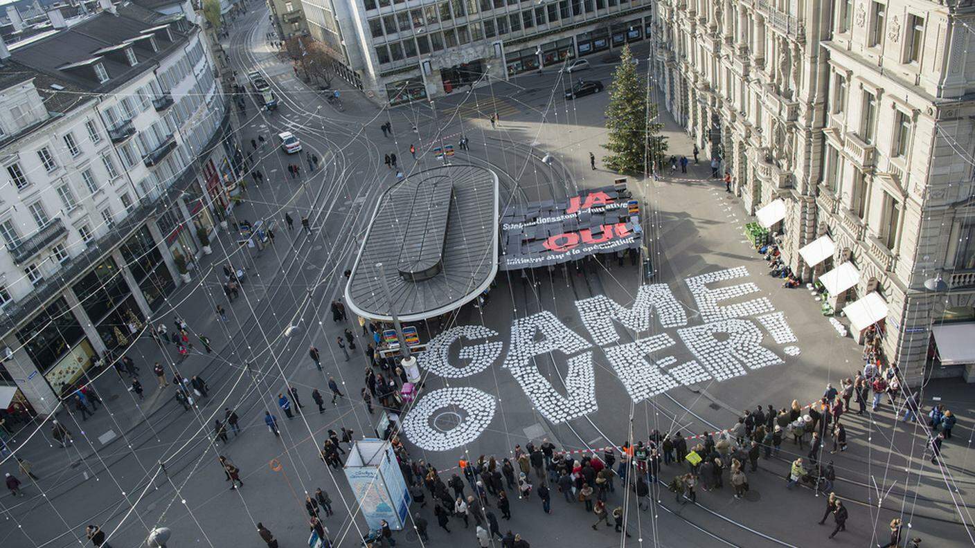 Protesta della GISO contro la speculazione alimentare, l'anno scorso a Zurigo