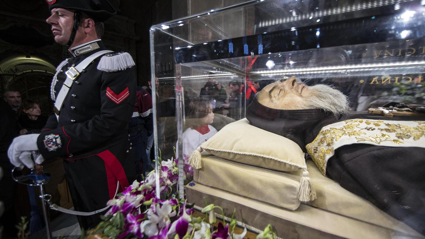 Il corpo di San Pio è arrivato a Roma