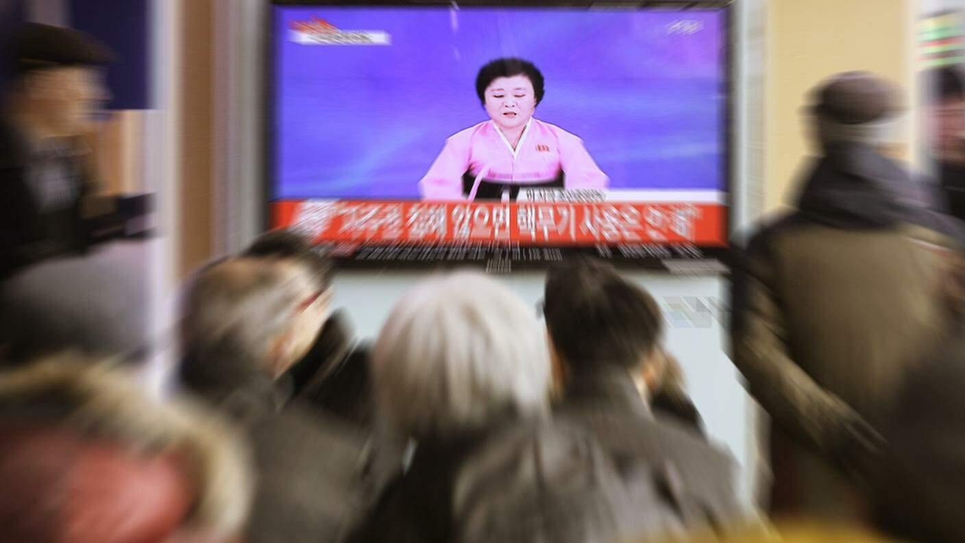L'annuncio dell'esplosione alla televisione nord-coreana il 6 gennaio