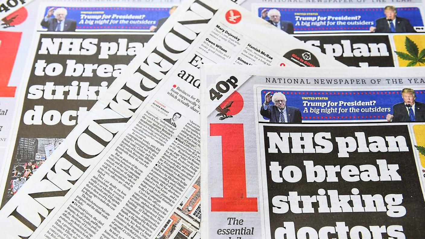 The Independent sparirà dalle edicole