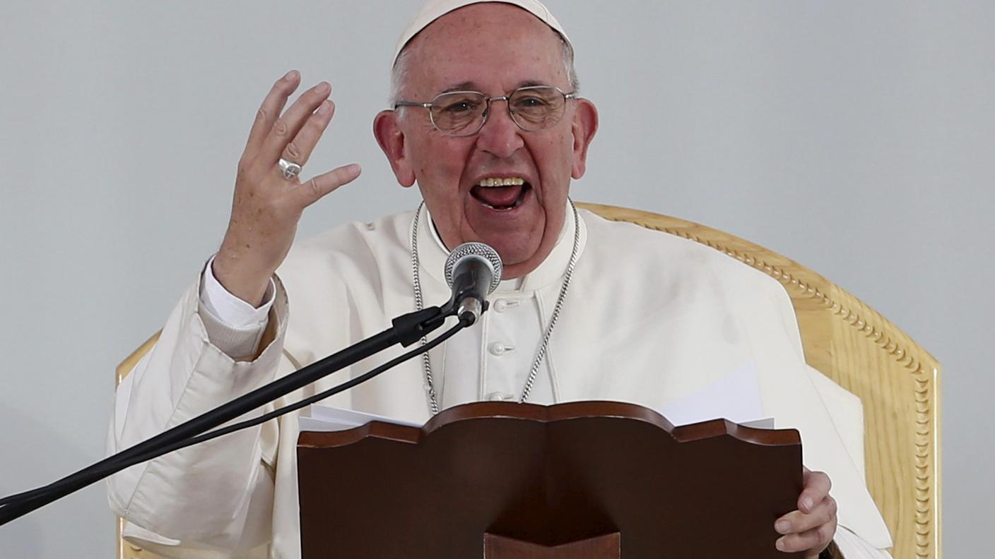 Il Papa durante l'incontro con i giovani allo stadio di Morelia, nel cuore di una regione infestata dalla criminalità del narcotraffico