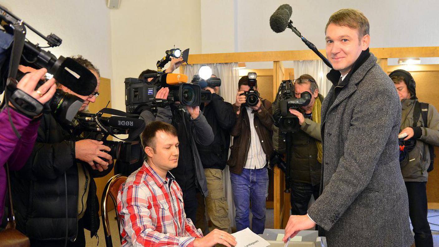 Il candidato per l'AfD, Andre Poggenburg, in Sassonia-Anhalt