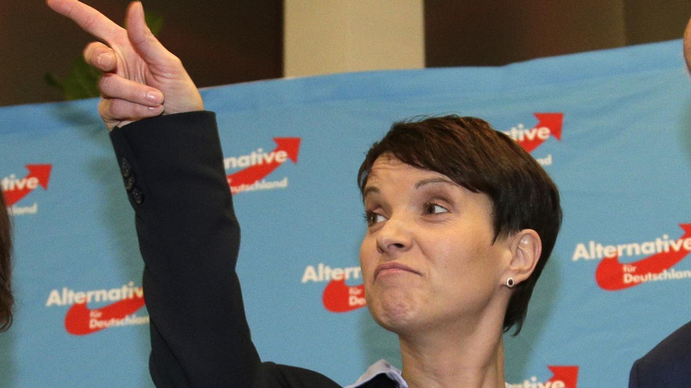 La leader dell'AFD Frauke Petry