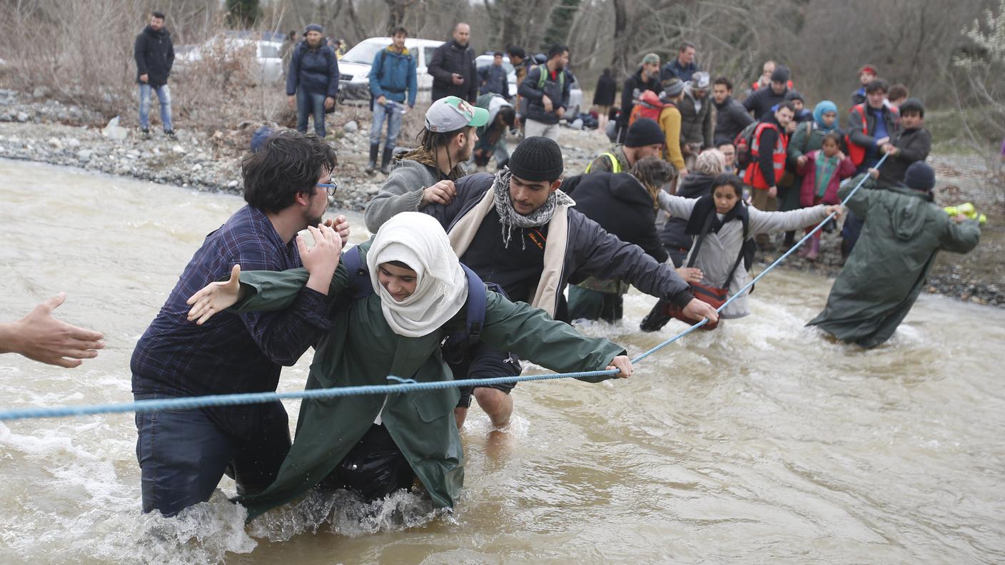Il fiume nei pressi di Idomeni