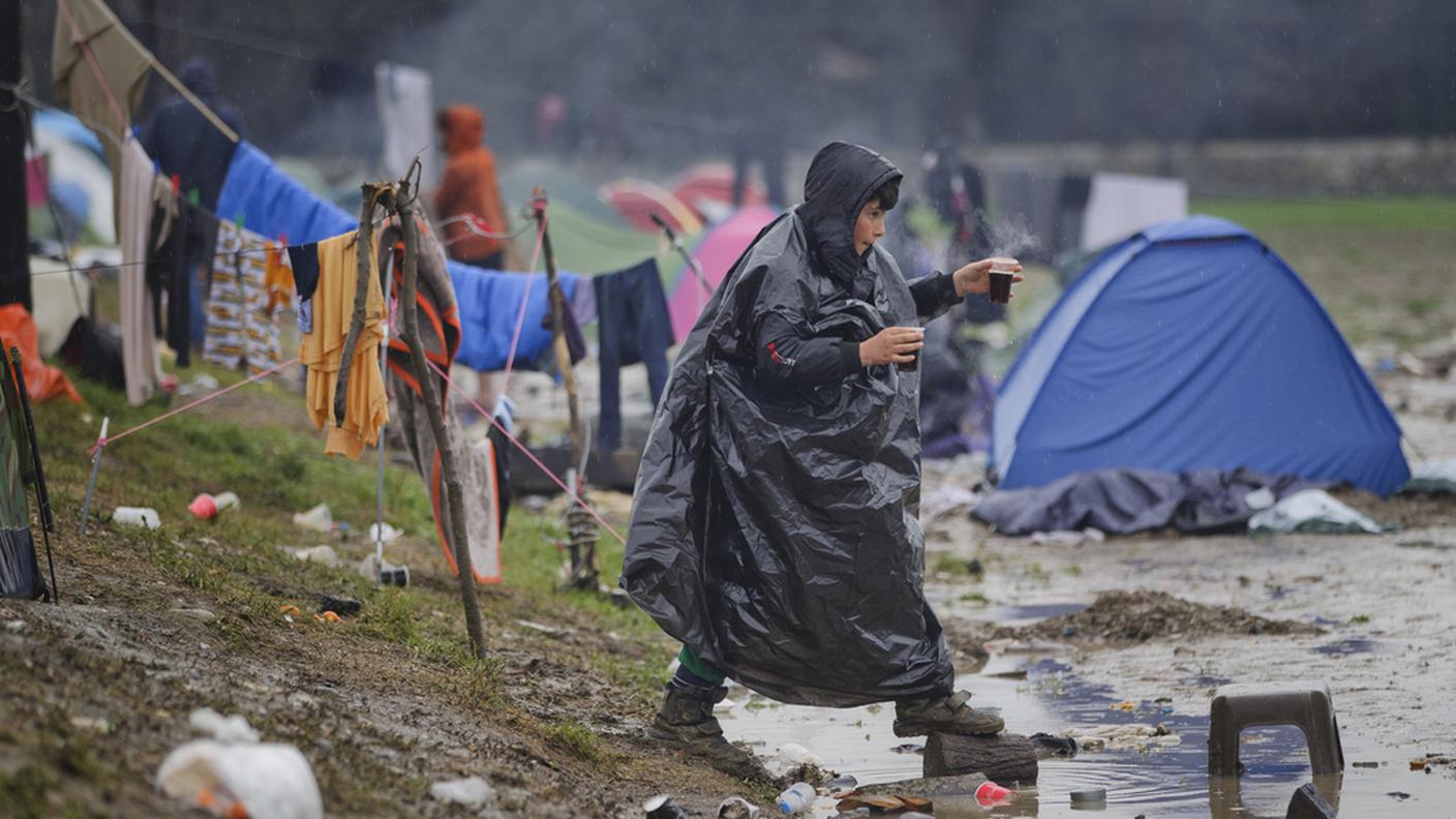 Molti i bambini nel campo