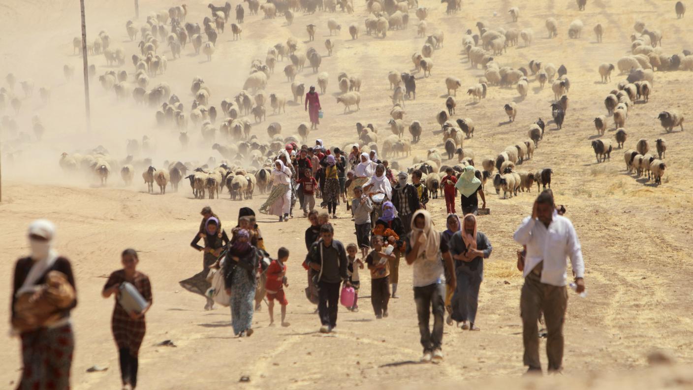 Gli yazidi in fuga dall'IS