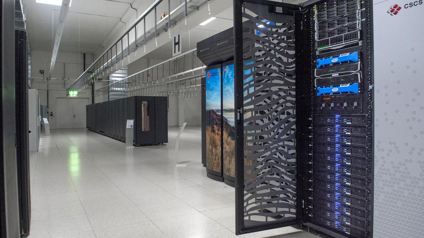 Alcune sezioni del supercomputer meteorologico attivato nel 2015 presso il Centro nazionale svizzero di calcolo scientifico