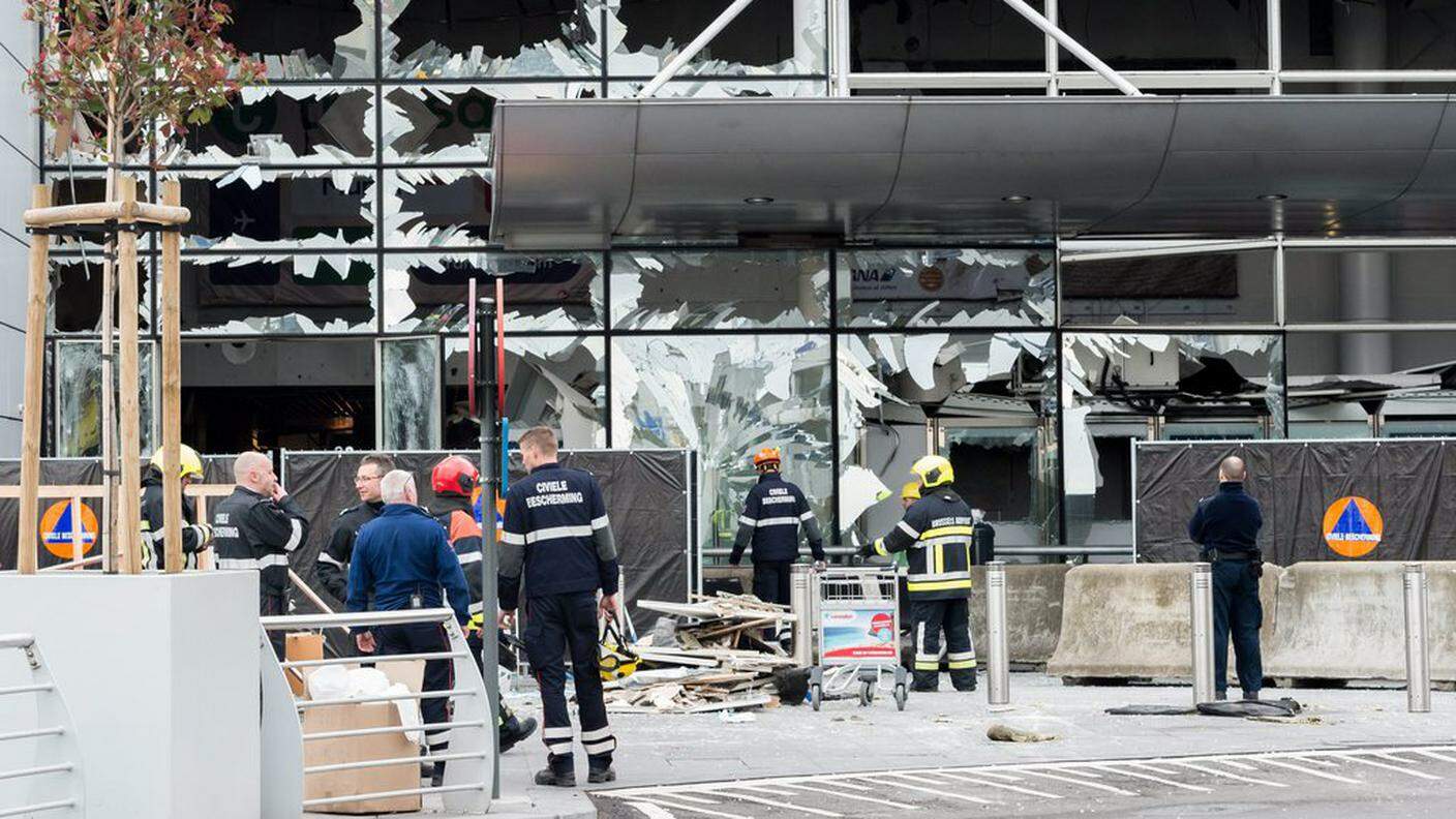 L'aeroporto di Bruxelles-Zaventem il giorno dopo l'attentato